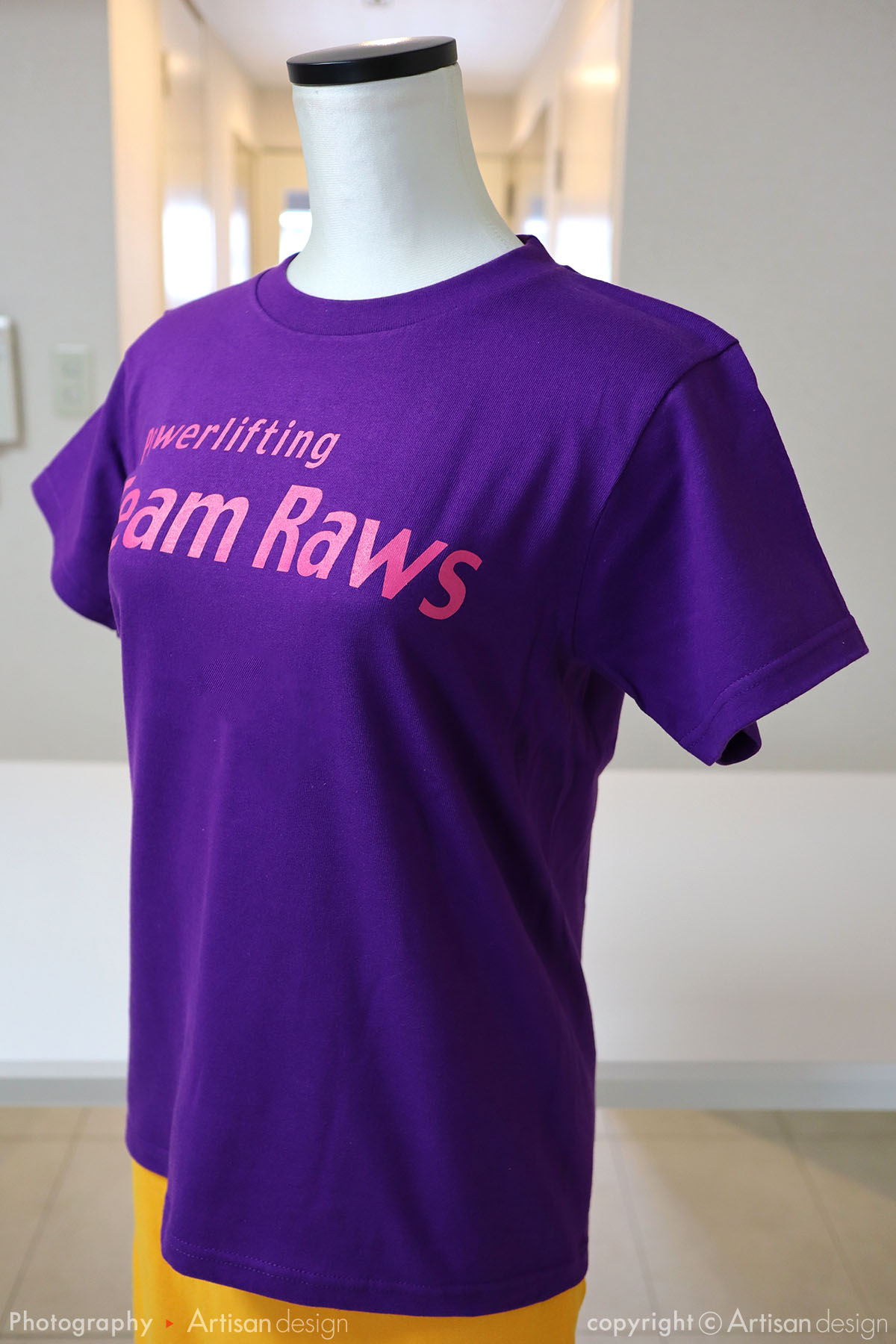 Team Raws 様｜Tシャツ（個人）デザイントレース+プリント：紫色（前面）