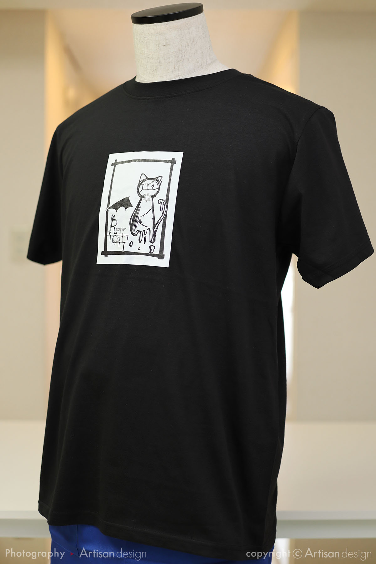 CAT 様｜Tシャツ（個人）デザイントレース+プリント：ブロック色（前面）