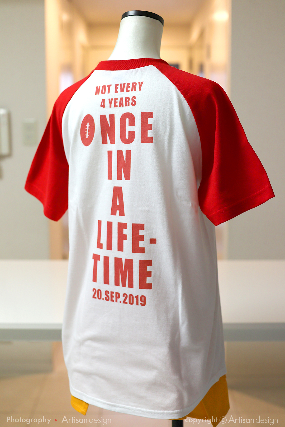 ONE 様｜ラグラン Tシャツ（個人）デザイントレース+プリント：背面