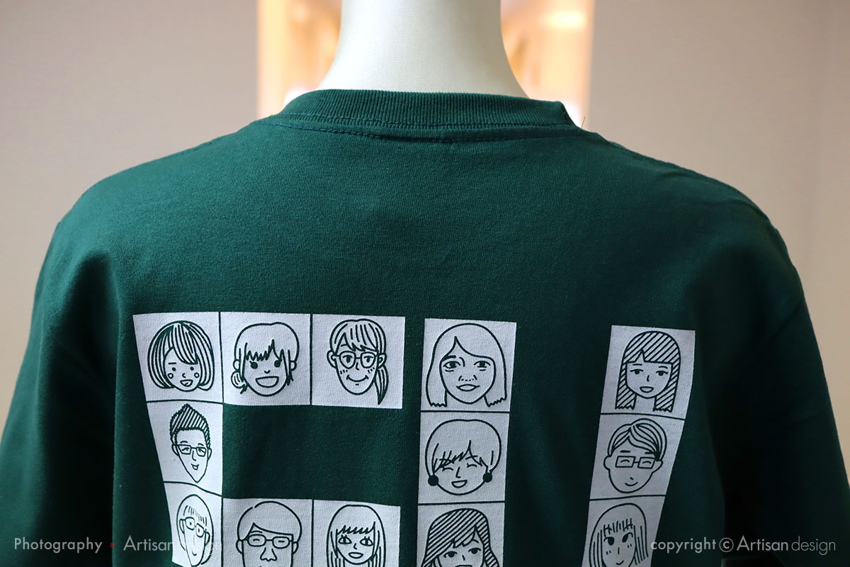 東京農工大学 様｜Tシャツ（吹奏楽団）デザイントレース+プリント：背面（アップ）