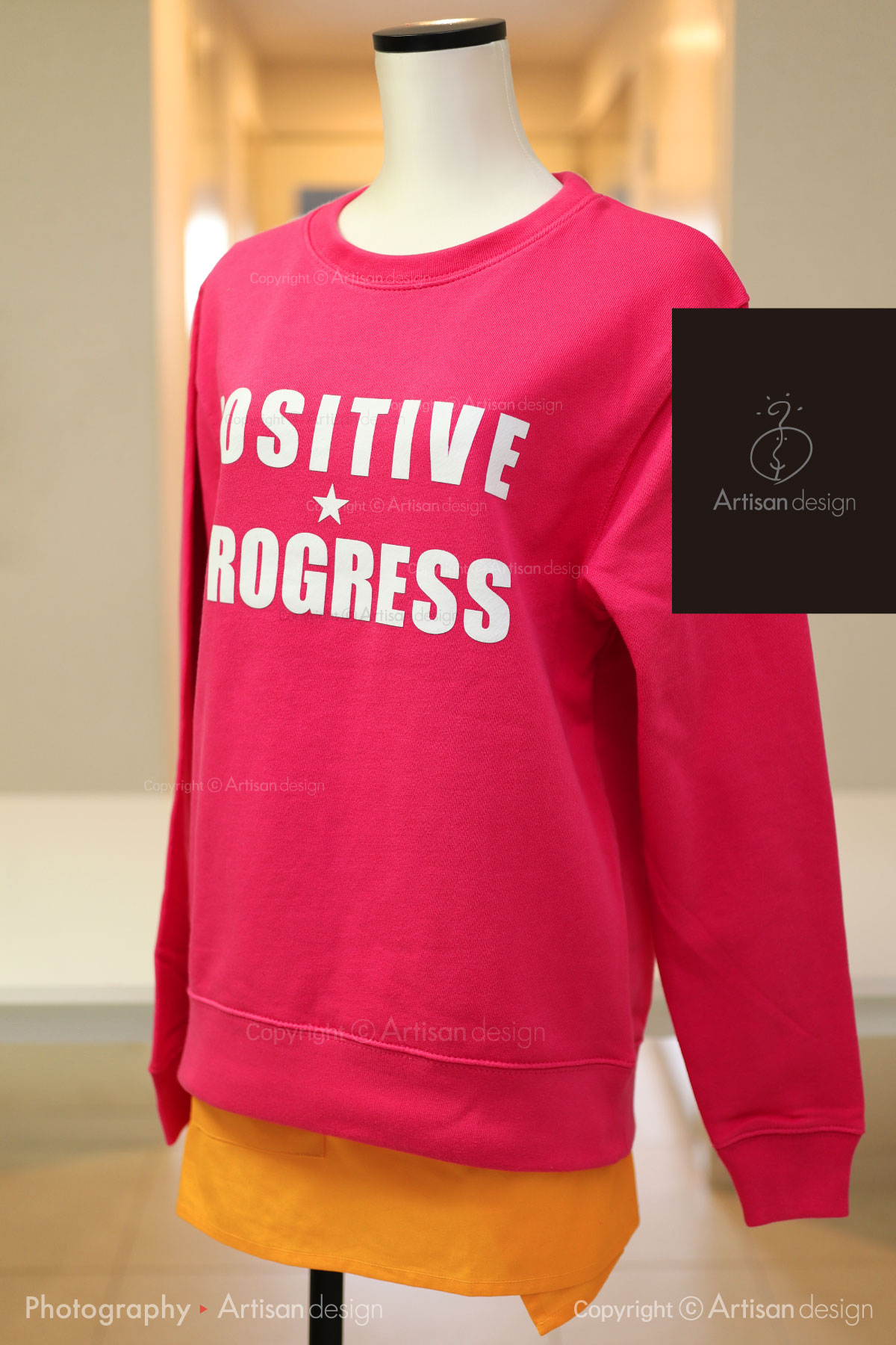 高校（中学校）PTA 様｜トレーナー（高校【中学校】PTA）デザイントレース+プリント：桃色