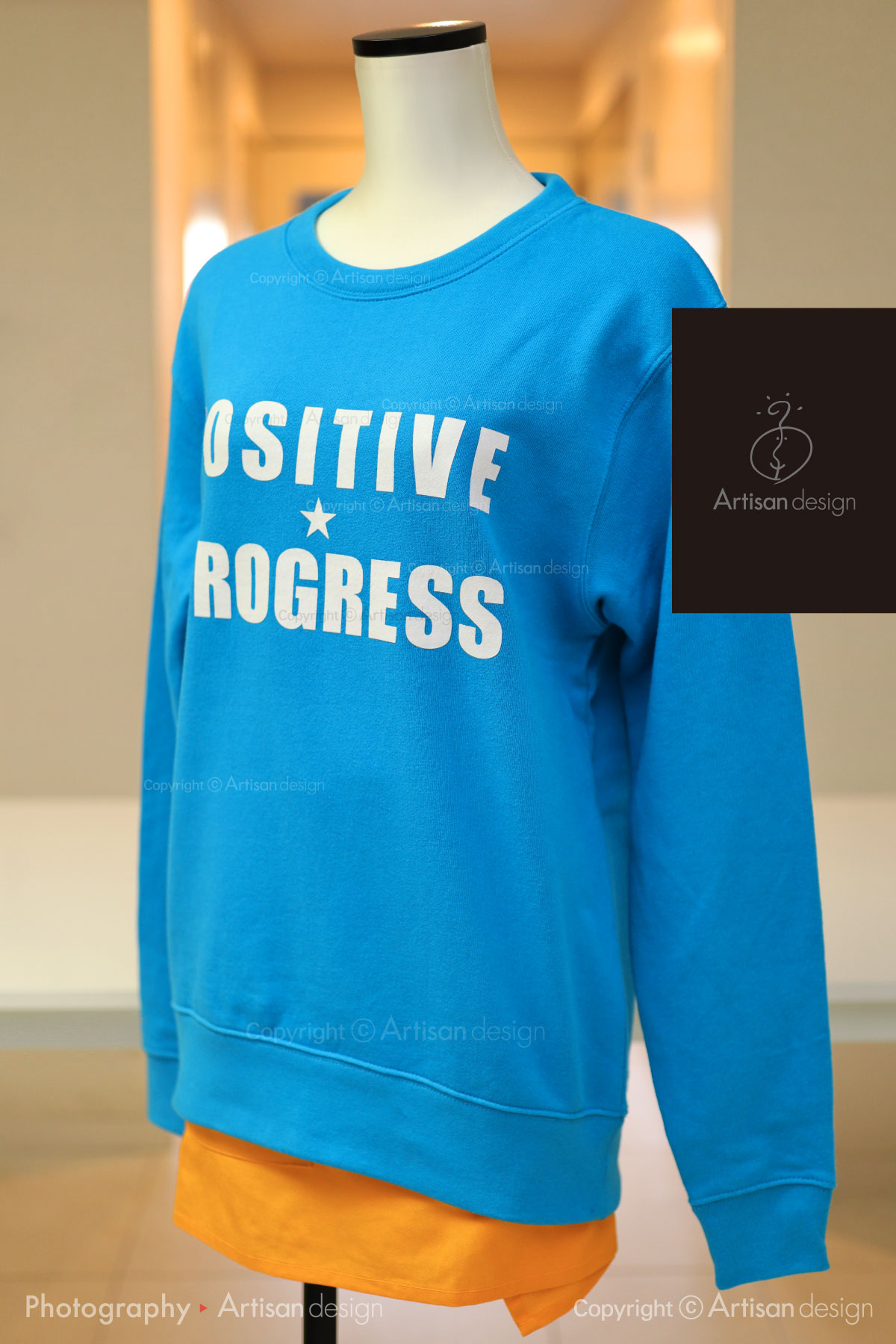 高校（中学校）PTA 様｜トレーナー（高校【中学校】PTA）デザイントレース+プリント：水色