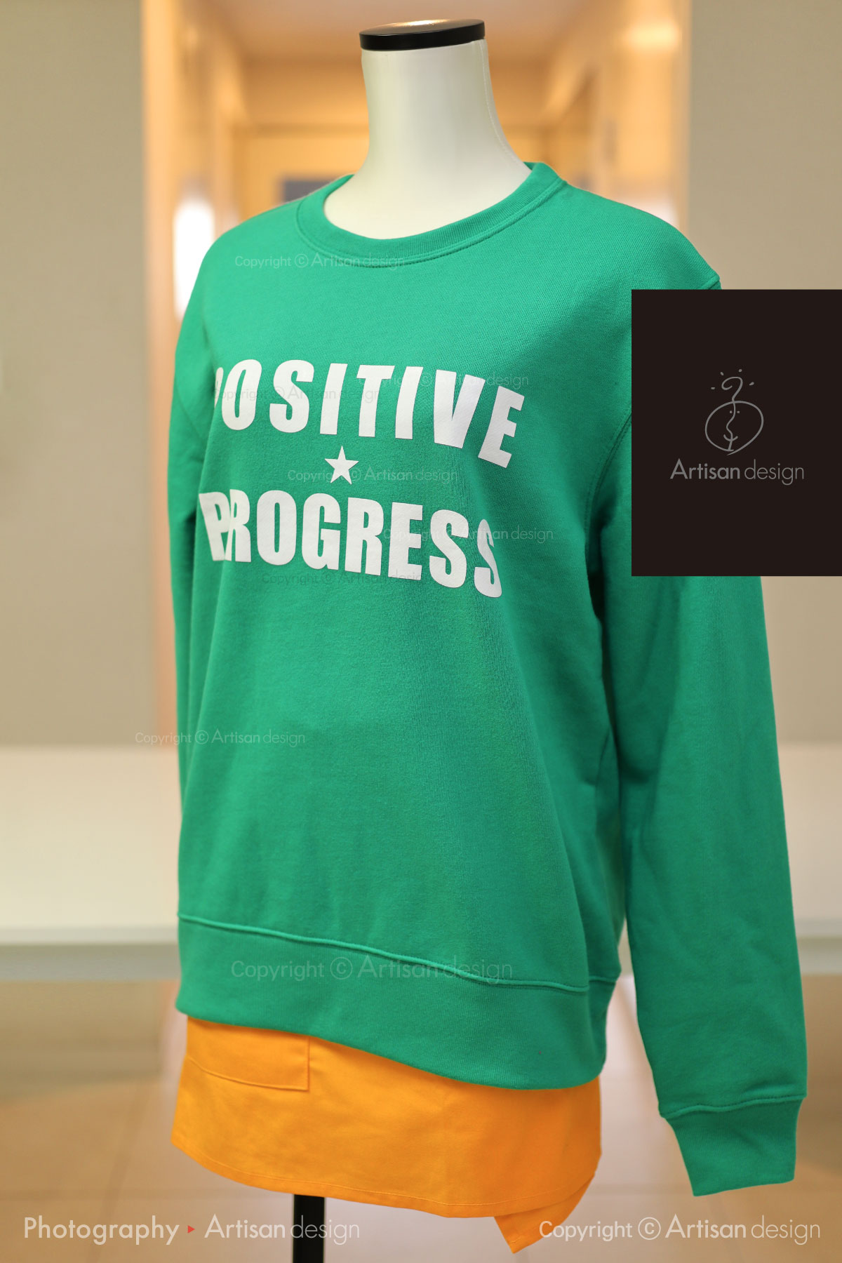 高校（中学校）PTA 様｜トレーナー（高校【中学校】PTA）デザイントレース+プリント：緑色