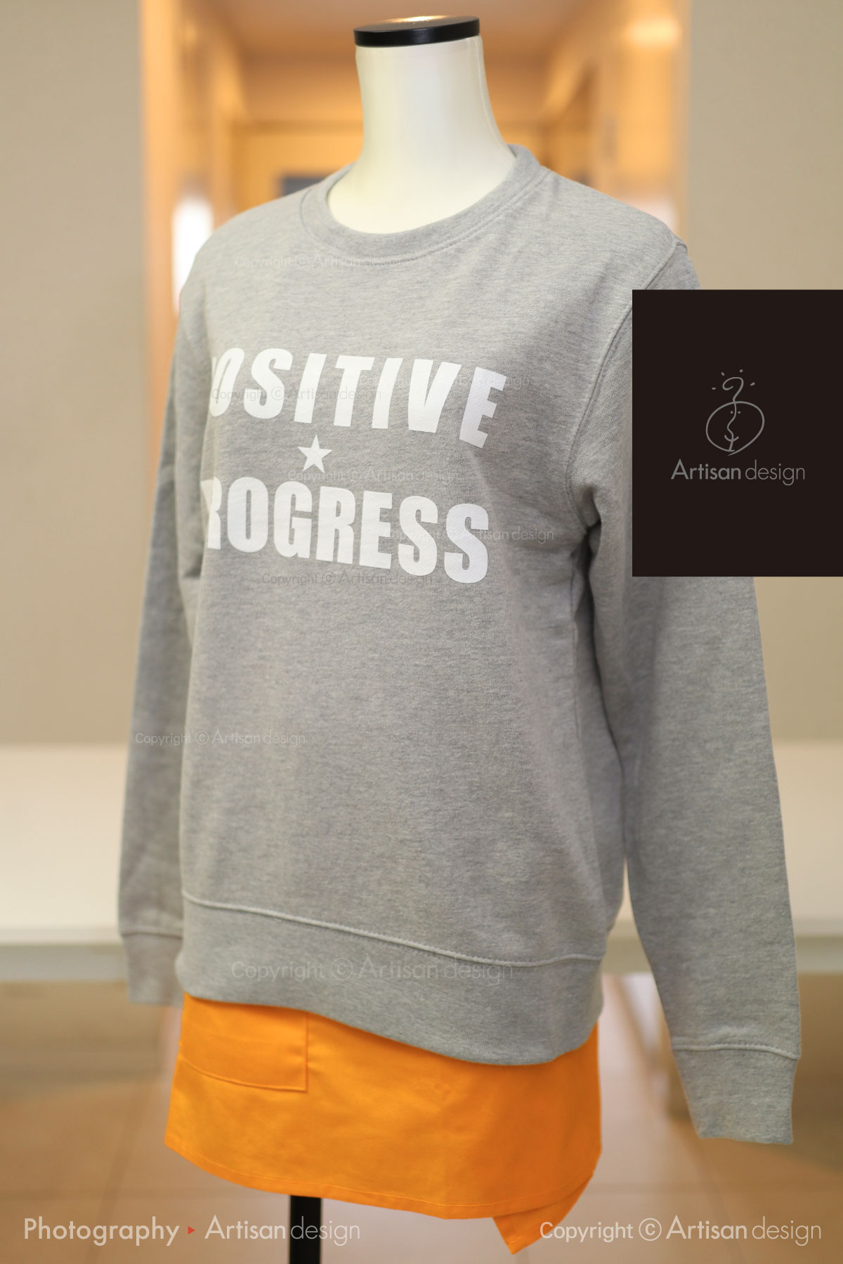 高校（中学校）PTA 様｜トレーナー（高校【中学校】PTA）デザイントレース+プリント：グレー色