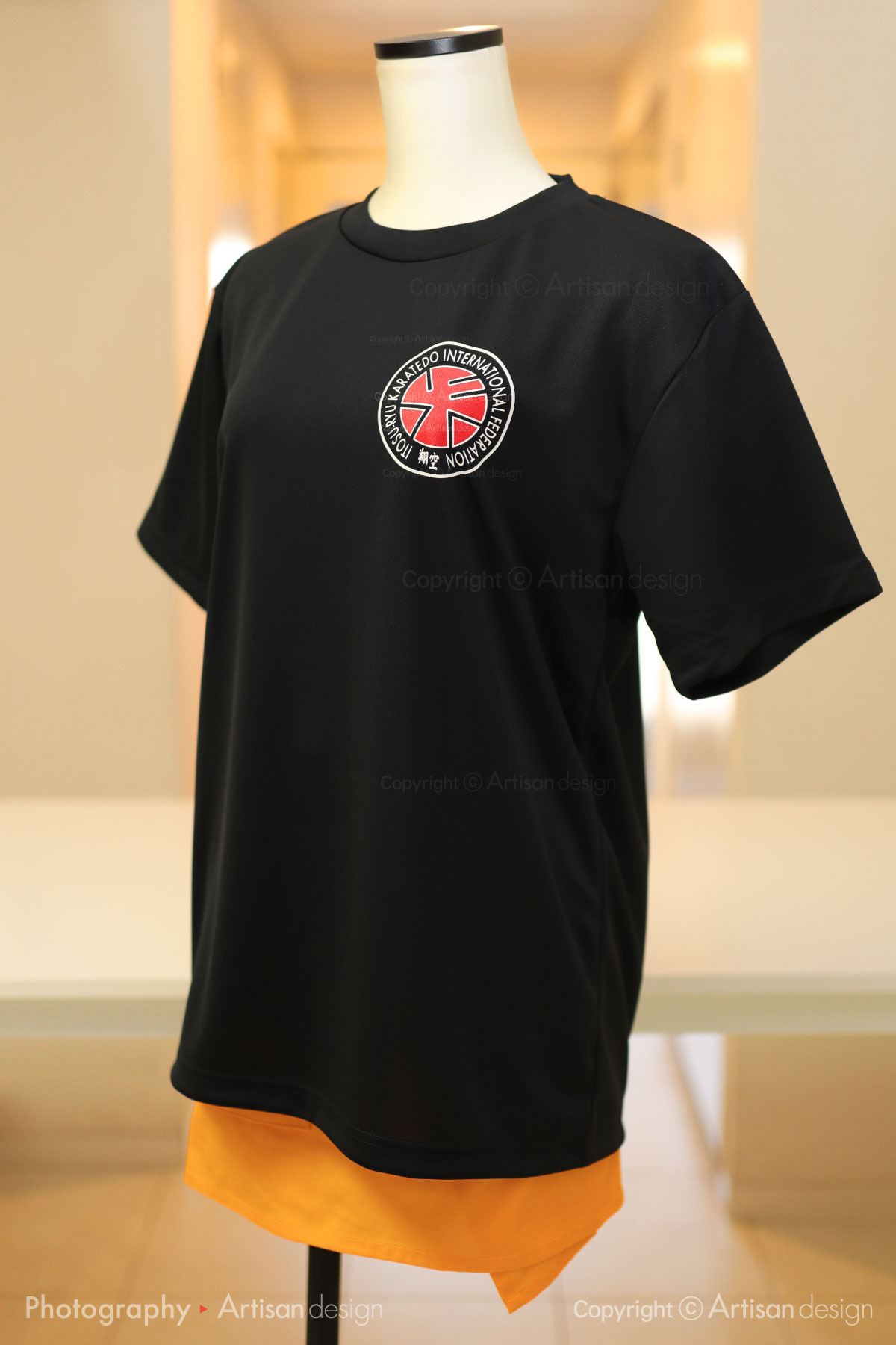 翔空手道クラブ 様｜ドライTシャツ（空手道クラブ・空手教室）デザイントレース+プリント：黒色