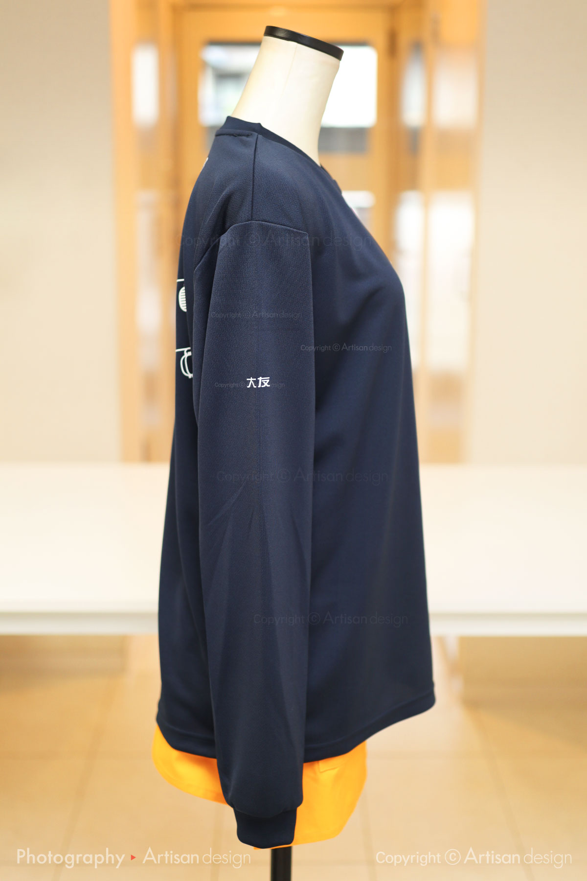 官公庁の職員 様｜ロング（長袖）Tシャツ（官公庁・個人）デザイントレース+プリント：右袖