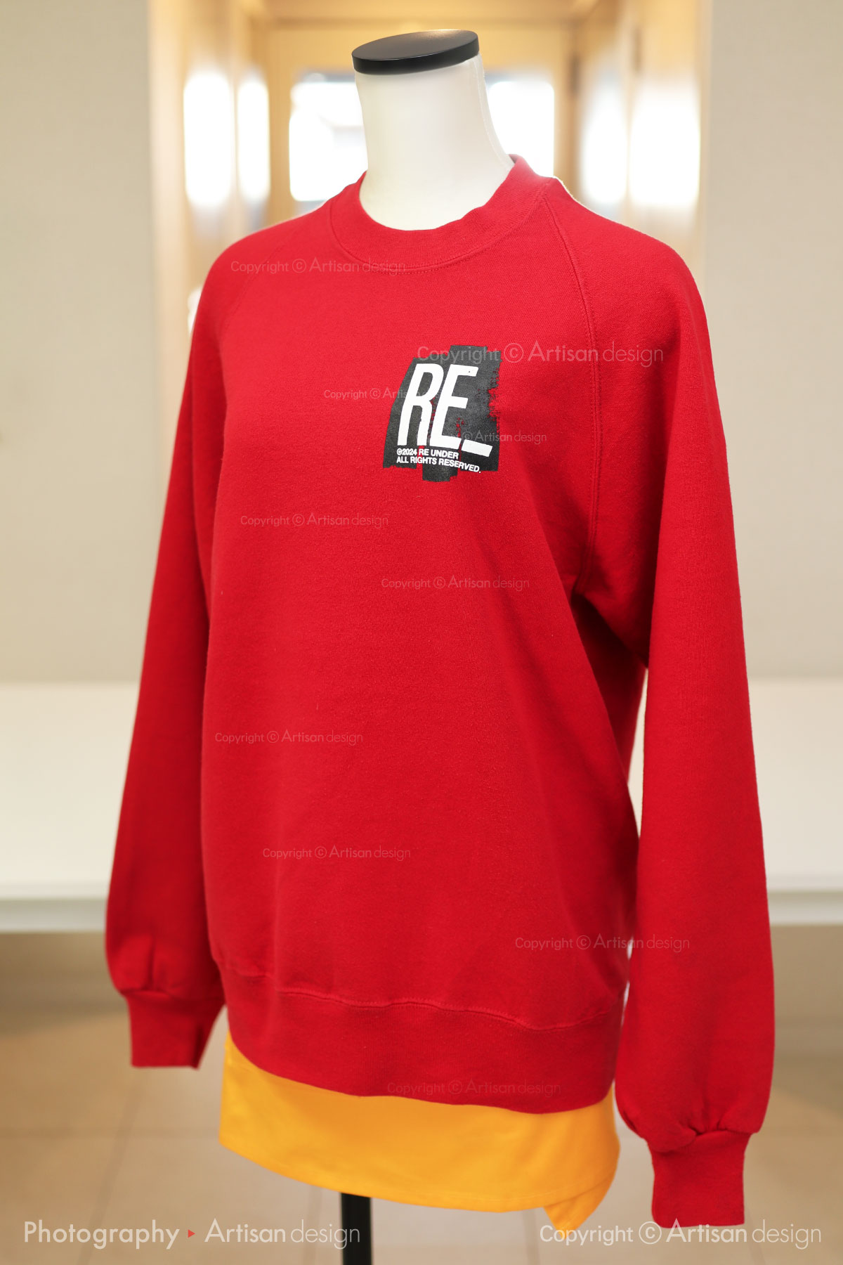 個人（RE） 様｜トレーナー（個人様）デザイントレース+プリント：レッド色（前面）