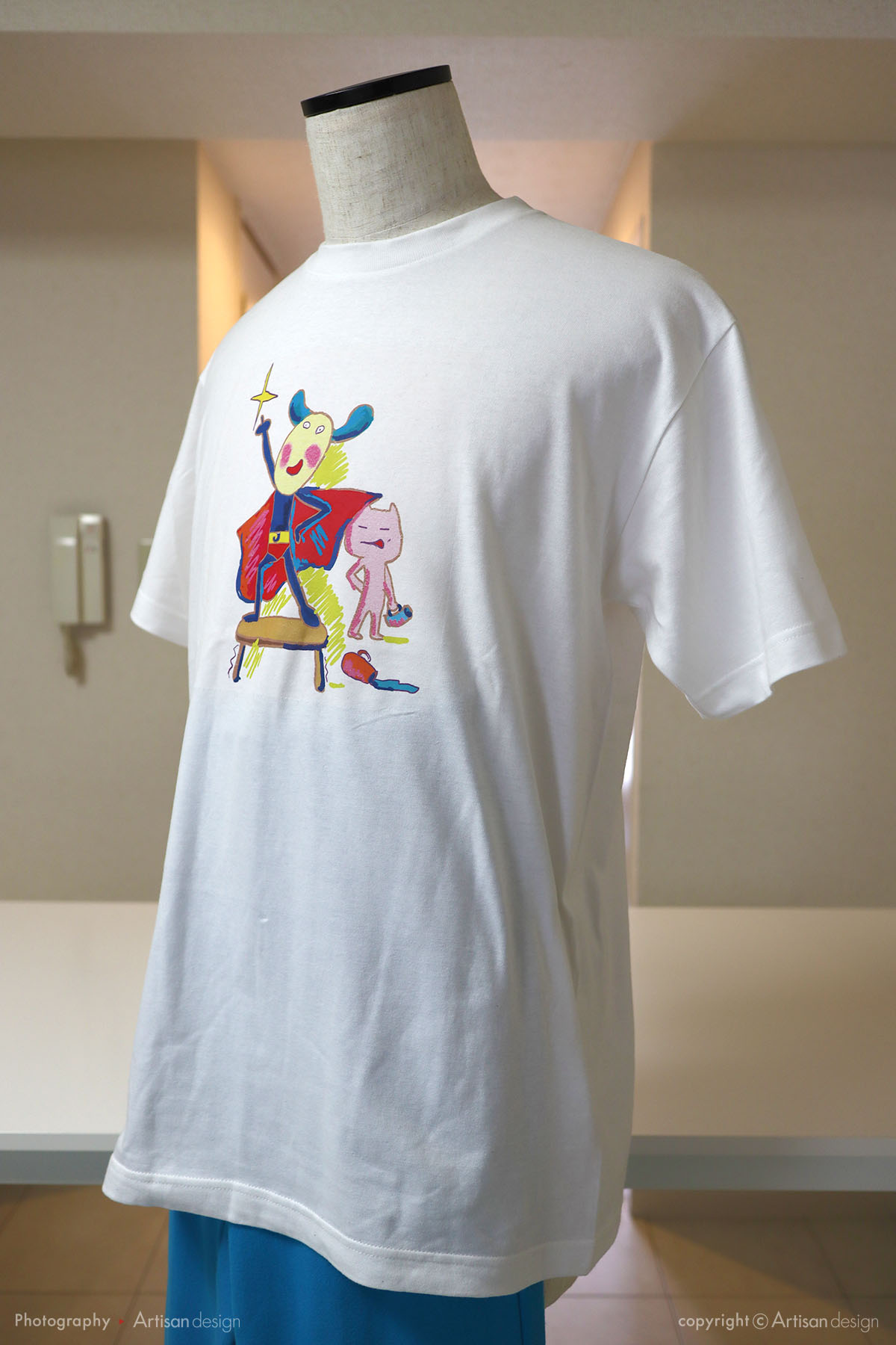 SUIKA 様｜Tシャツ（個人様・作家様）デザイントレース+プリント：ホワイト色（前面）